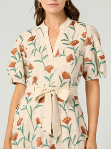 Willow Midi Khaki Floral
