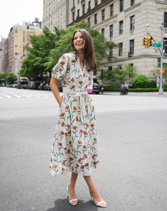 Willow Midi Khaki Floral