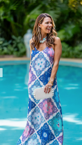 Maui Dress Blue-Pink Sol