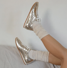 Load image into Gallery viewer, DV Delany Sneaker Gold Crinkle