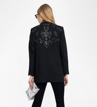 Load image into Gallery viewer, ZV Viva Strass Western Blazer Black