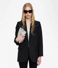 Load image into Gallery viewer, ZV Viva Strass Western Blazer Black