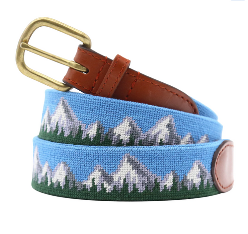 S&B Belt Tetons Needlepoint