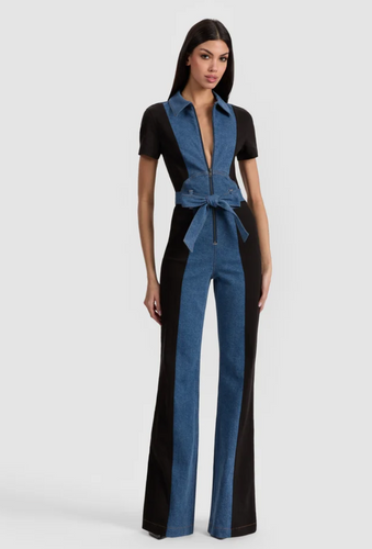 AO Wide Leg Jumper Black/Blue