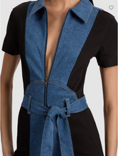 Load image into Gallery viewer, AO Wide Leg Jumper Black/Blue