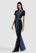 Load image into Gallery viewer, AO Wide Leg Jumper Black/Blue