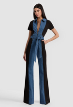 Load image into Gallery viewer, AO Wide Leg Jumper Black/Blue