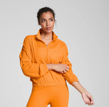 Load image into Gallery viewer, Textured Half Zip Jacket Orange