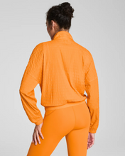 Load image into Gallery viewer, Textured Half Zip Jacket Orange