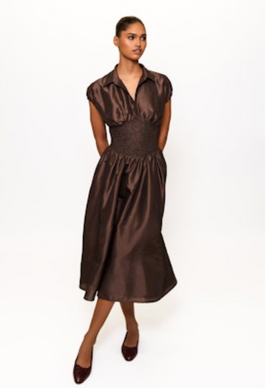 Trevy Midi Dress Brown