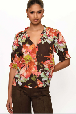 Lake Top Vintage Brown Floral