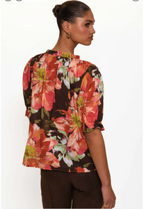 Lake Top Vintage Brown Floral