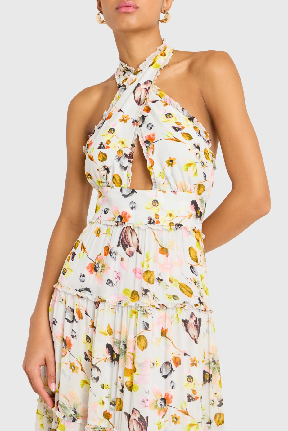 Sleeveless Maxi Estella in Ambrose Print Chiffon | M | Amanda Uprichard Sleeveless Maxi Estella in Ambrose Print Chiffon | M | Amanda Uprichard