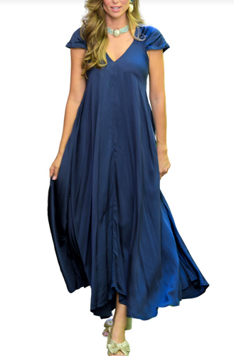 WW Aaliyah Silk Dress Sapphire