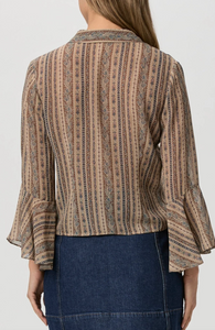 Jasmeet Blouse Brown Multi