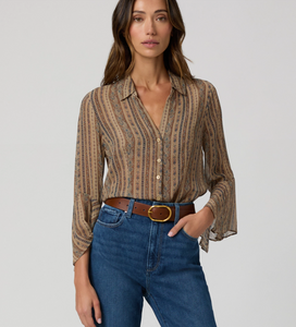 Jasmeet Blouse Brown Multi