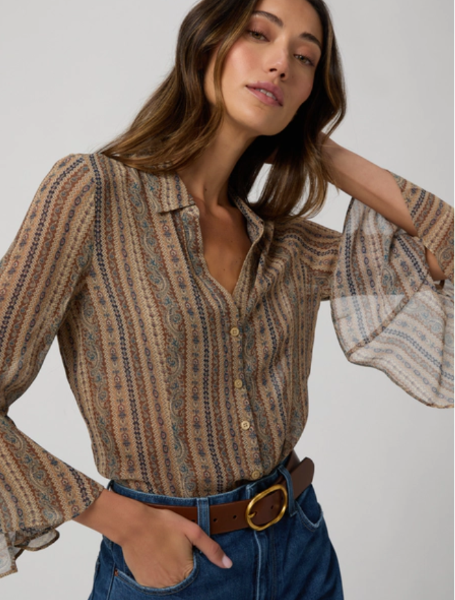 Jasmeet Blouse Brown Multi