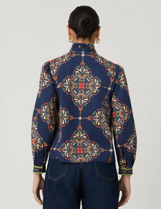 Theo LS Top Navy Multi