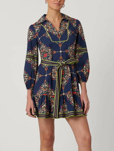 Evans Dress Navy Multi