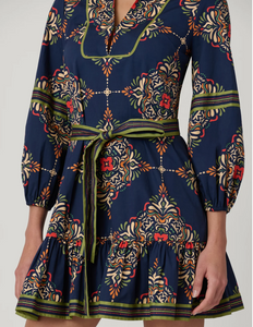 Evans Dress Navy Multi