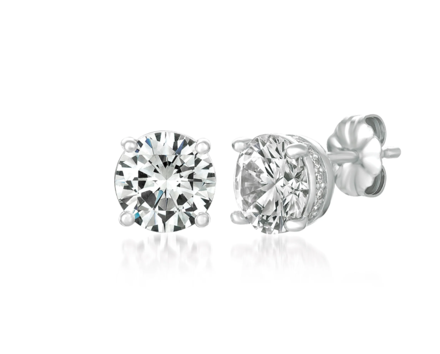 Brilliant Stud Earrings Hidden Halo