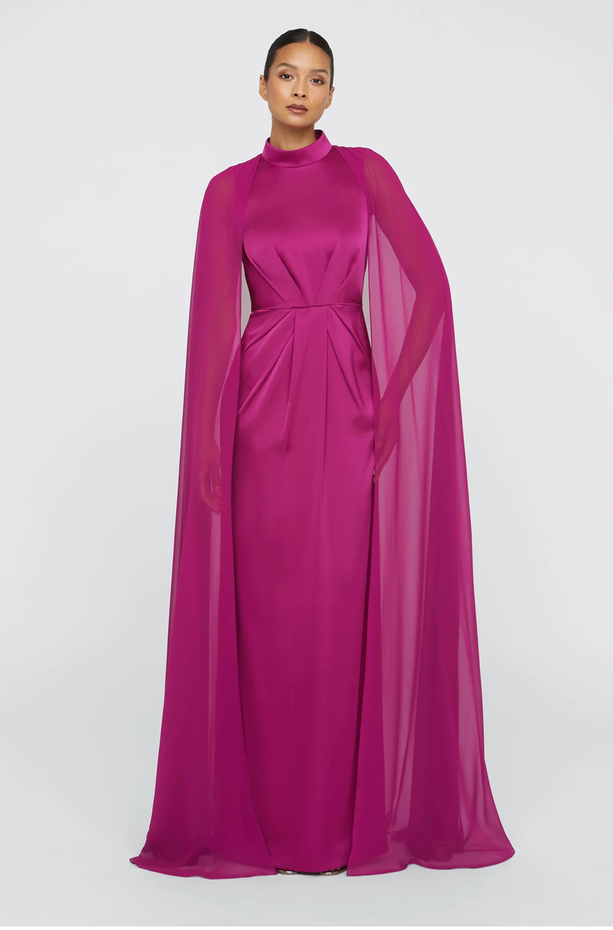 Phillipa Cape Gown Sangria