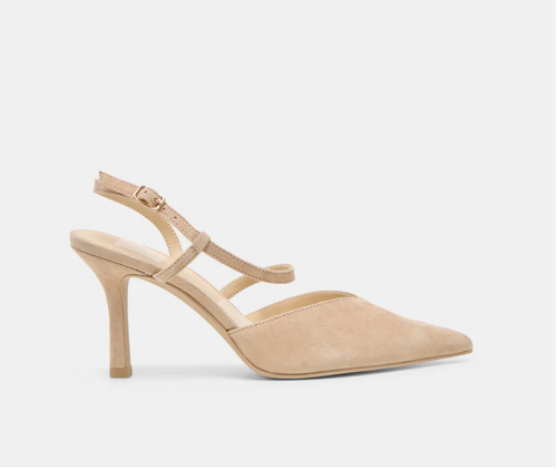 DV Kamra Suede Heels Carmel