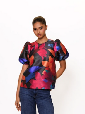 Nadine Top Navy Multi