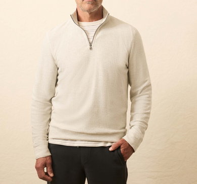 Textured Knit Quarter Zip