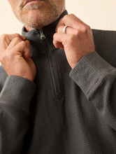 Load image into Gallery viewer, Textured Knit Quarter Zip Mountain Coal