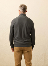 Load image into Gallery viewer, Textured Knit Quarter Zip Mountain Coal