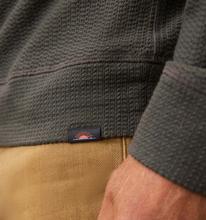 Load image into Gallery viewer, Textured Knit Quarter Zip Mountain Coal