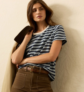 Sunwashed Tee Harbor Haze Stripe