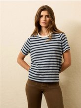 Load image into Gallery viewer, Sunwashed Tee Harbor Haze Stripe