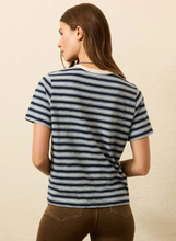 Load image into Gallery viewer, Sunwashed Tee Harbor Haze Stripe