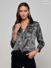 Load image into Gallery viewer, Dani 3/4 Sleeve Blouse Midnight Paisley