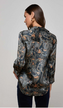 Load image into Gallery viewer, Dani 3/4 Sleeve Blouse Midnight Paisley