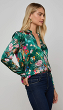 Load image into Gallery viewer, Tyler Top Green Multi Butterfly