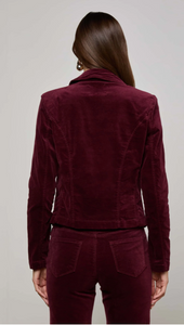 Wayne Velvet Blazer Dark Port