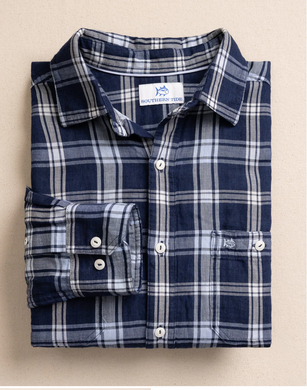 Men's Somerset Plaid Shirt Heather Blue