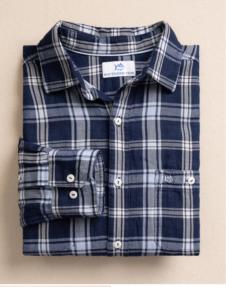 Men's Somerset Plaid Shirt Heather Blue