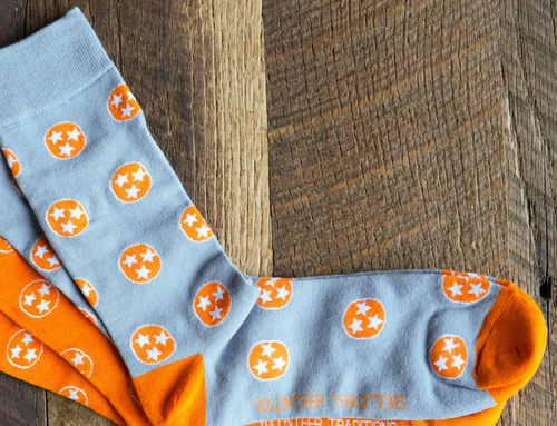 Tri Star Logo Socks Grey Orange