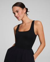 Load image into Gallery viewer, Smooth Jersey Mix Media Dress Classic Black