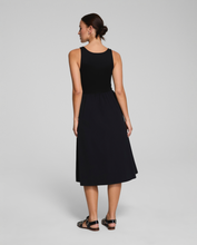Load image into Gallery viewer, Smooth Jersey Mix Media Dress Classic Black