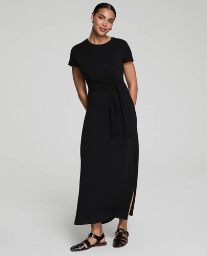 AirEssential Tie-Waist Maxi Dress Very Black