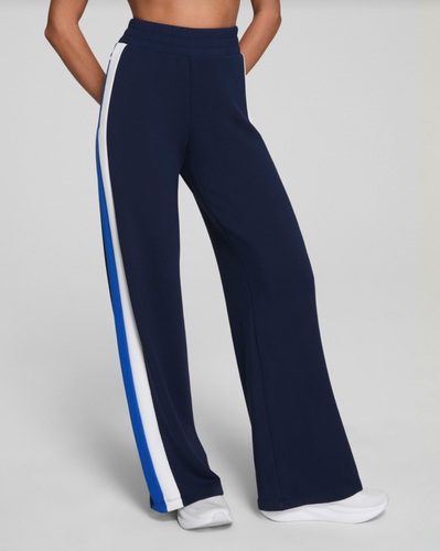 Colorblock Wide Leg Pant Navy