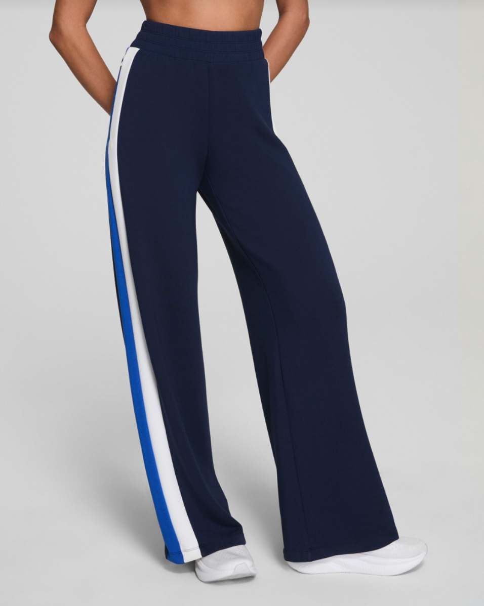 Colorblock Wide Leg Pant Navy