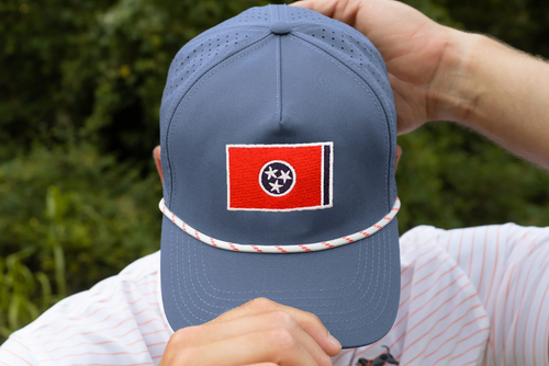 Tennessee Flag Signature Hat Grey