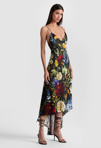Luciana Deep V Asymm Slip Dress Social Hour