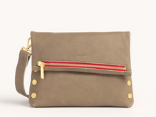 Load image into Gallery viewer, VIP Medium Pewter Brushed Gold Zip Red